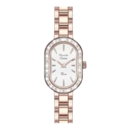 Alexandre Christie ALCW2B96LHBRGSL White Dial Rose Gold Stainless Steel Strap Analog Women Watch